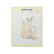 かわいいレモンパイの食料品リスト