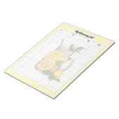 かわいいレモンパイの食料品リスト ノートパッド (アングル)