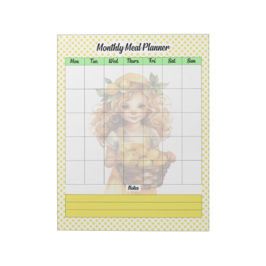 かわいいレモンパイ月食計画 ノートパッド (回転)