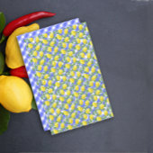 かわいいレモンブルーバッファロープレイド