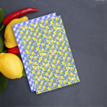 かわいいレモンブルーバッファロープレイド