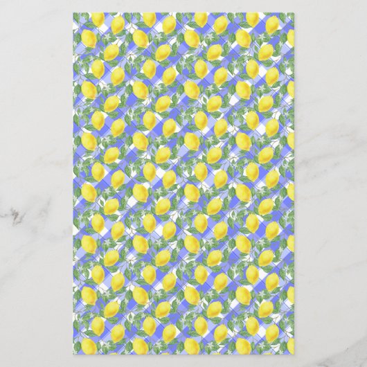 かわいいレモンブルーバッファロープレイド (正面)