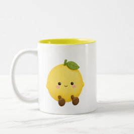 かわいいレモンマグカップ｜可愛い果物のコーヒーカップのギフト ツートーンマグカップ