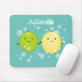 かわいいレモンライムフレンズ漫画イラストレーション マウスパッド (マウス)