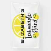 かわいいレモンレモネードスタンド 横断幕 (縦)