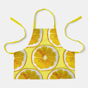 かわいいレモン切りフルーツおいしい子供 エプロン