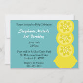 かわいいレモン切れの夏のパーティの招待状 招待状 (正面)