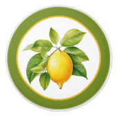 かわいいレモン好きのキッチン セラミックノブ (正面)