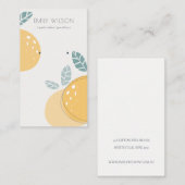 かわいいレモン抽象芸術フルーツはっきりしたイヤリングディスプレイ 名刺 (正面/裏面)