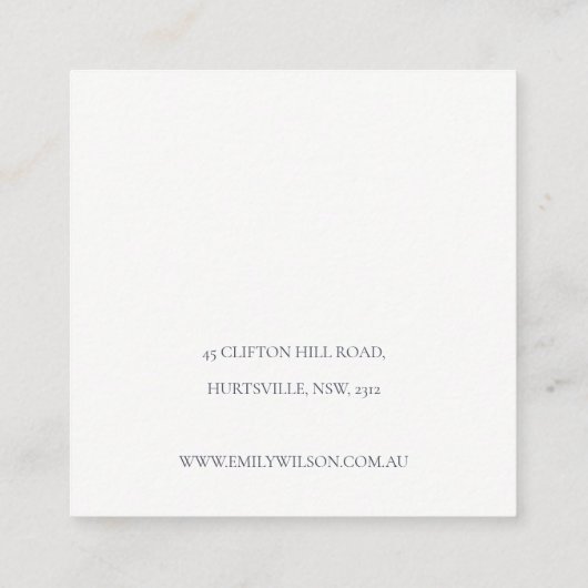 かわいいレモン抽象芸術フルーティはっきりしたネックレスディスプレイ スクエア名刺 (裏面)