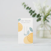 かわいいレモン抽象芸術フルーティはっきりしたヘアクリップディスプレイ 名刺 (スタンド正面)