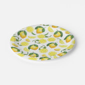 かわいいレモン柄の紙皿 ペーパープレート (アングル)