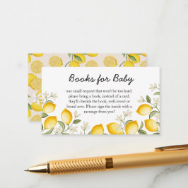 かわいいレモン柑橘系フルーツ夏の本ベビー エンクロージャーカード