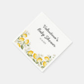 かわいいレモン柑橘類フルーツサマーベビーシャワー スタンダードカクテルナプキン (角)