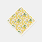 かわいいレモン柑橘類フルーツサマーベビーシャワー スタンダードカクテルナプキン (角)