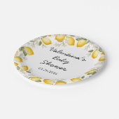 かわいいレモン柑橘類フルーツサマーベビーシャワー ペーパープレート (アングル)