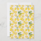 かわいいレモン柑橘類フルーツサマーベビーシャワー 招待状 (裏面)