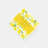 かわいいレモン柑橘類フルーツベビーシャワー スタンダードカクテルナプキン (角)