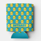 かわいいレモン – かわいい笑顔のフルーツ名前をカスタムする 缶クーラー (裏面)