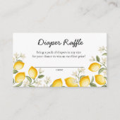 かわいいレモン シトラス フルーツ サマー おむつくじ エンクロージャーカード (正面)