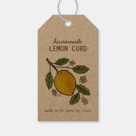 かわいいレモン 手作り スイーツ 田舎風 オーダーメイド ギフトタグ