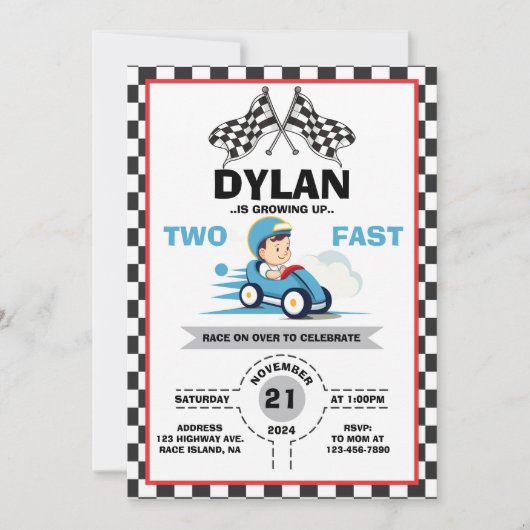 かわいいレーサー2 ファスト インビテ 招待状 (正面)