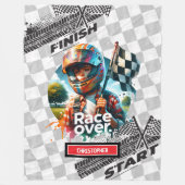 かわいいレーシングブランケット公式1男の子の誕生日ギフト フリースブランケット (正面)