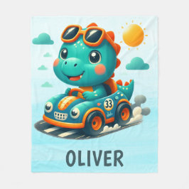 かわいいレースの恐竜|過去記事 フリースブランケット