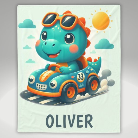 かわいいレースの恐竜|過去記事 フリースブランケット