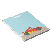 かわいいレースカーボーイレーサー ノートパッド (アングル)