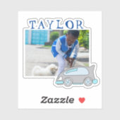 かわいいレースカー名フォトキッズシール シール (シート)