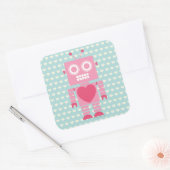 かわいいロガーリーボット スクエアシール (封筒)