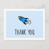 かわいいロケットボーイ赤ちゃんシャワーありがとう ポストカード (正面)