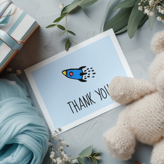 かわいいロケットボーイ赤ちゃんシャワーありがとう ポストカード