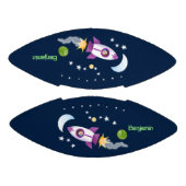 かわいいロケット船の宇宙漫画イラストレーション アメリカンフットボール (パネル)