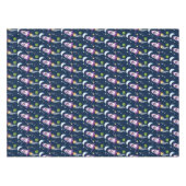 かわいいロケット船の宇宙漫画イラストレーション テーブルクロス (正面(横))