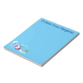 かわいいロケット船の宇宙漫画イラストレーション ノートパッド (回転)