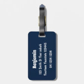 かわいいロケット船の宇宙漫画イラストレーション ラゲッジタグ (裏面縦)