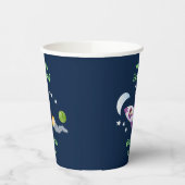 かわいいロケット船の宇宙漫画イラストレーション 紙コップ (左)