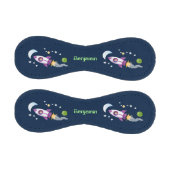 かわいいロケット船の宇宙漫画イラストレーション 野球ボール (パネル)