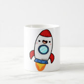 かわいいロケット コーヒーマグカップ (中央)