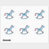 かわいいロッキングホース ラウンドシール (シート)