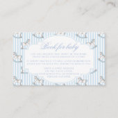 かわいいロッキングホースboho男の赤ちゃんシャワー用ブック エンクロージャーカード (正面)