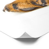 かわいいロットワイラーの子犬 ポスター (角)