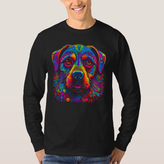 かわいいロットワイラーの犬のデザイン Tシャツ (正面)