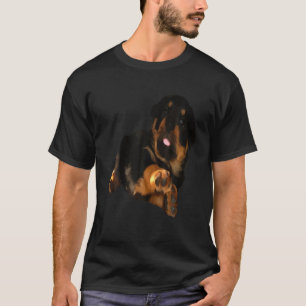 かわいいロットワイラー子犬のベクトル Tシャツ