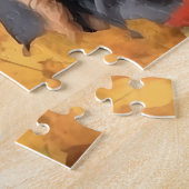 かわいいロットワイラー犬/秋/秋 ジグソーパズル (側面)