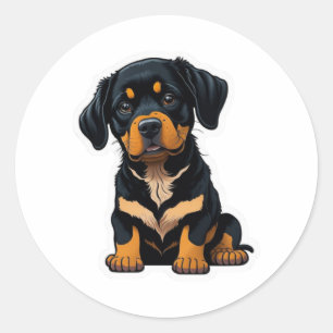 かわいいロットワイラー – ギフトロットワイラー犬のオーナー ラウンドシール