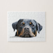 かわいいロットワイラー|犬の品種顔 ジグソーパズル (横)