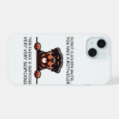 かわいいロットワイラー iPhone 15ケース (裏面横)